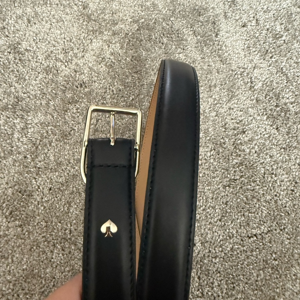 Kate Spade Black Belt with Gold Buckle